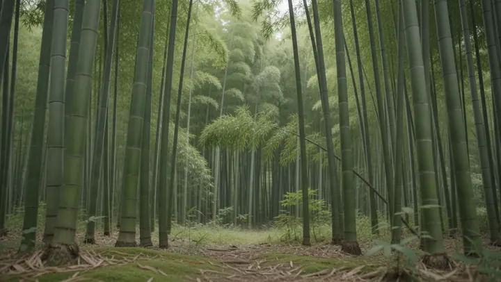 Panda detrás del bambú — Panda detrás del bambú cobra vida como una animación silenciosa para cajas y el escritorio.