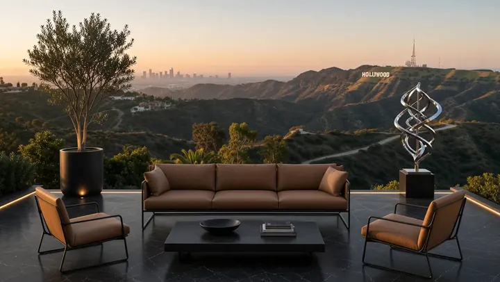 Ambiente de Hollywood Hills — Ambiente de Hollywood Hills cobra vida como una animación silenciosa para cajas y el escritorio.