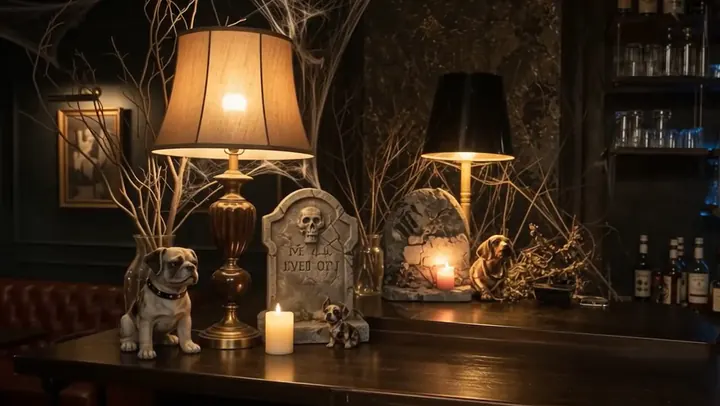 Perros y velas — Una animación de Halloween silenciosa para cajas y el escritorio.