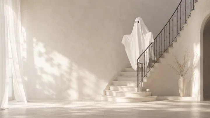 Ghost on the Spiral Staircase — A silent seasonal animation featuring “Ghost on the Spiral Staircase” for boxes and the desktop.