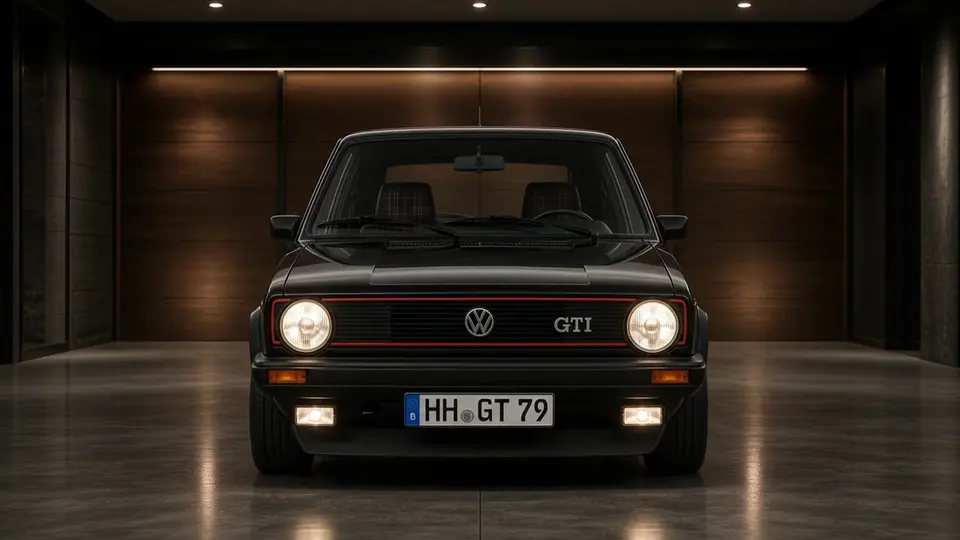 Windowsデスクトップとワークスペースを視覚的に整理するための Black GTI Classic アニメーションカー背景