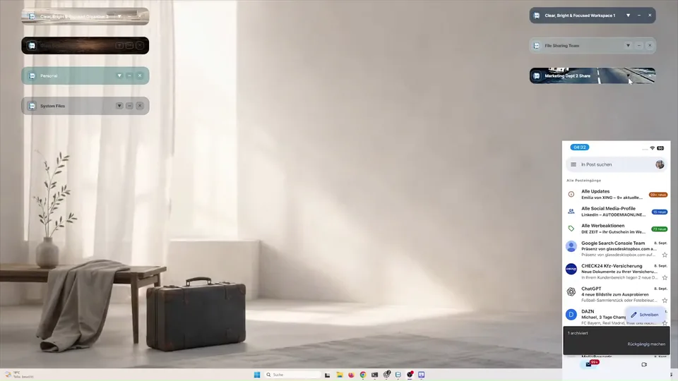 Demonstration: Windows data transfer in Starter and Starter Plus to a mobile device